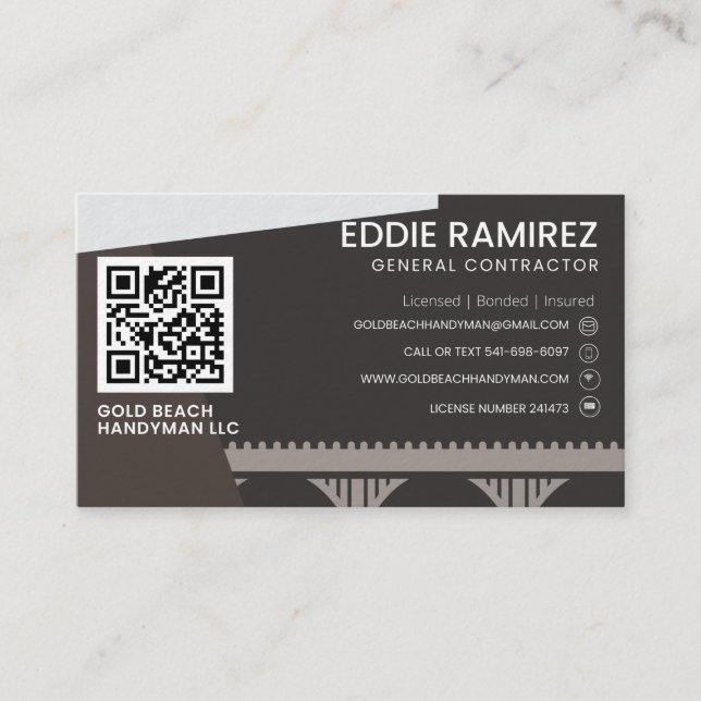 Telhado de cartões de visitas para GBHM (Frente)