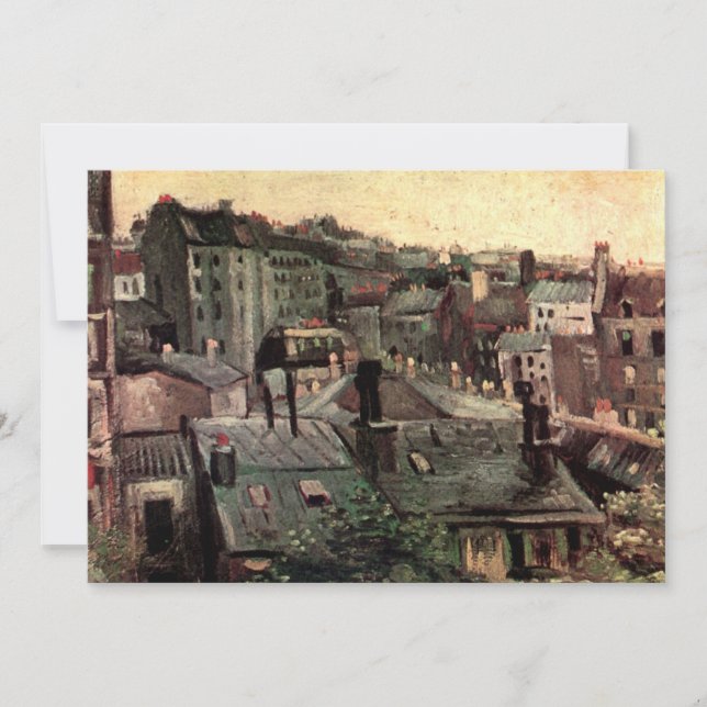 Telhados e tacos de casas de Vincent van Gogh (Frente)