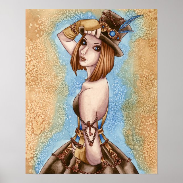 Telsa - Poster de Arte Steampunk (Frente)