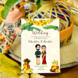 Telugu Tamil, convite para o casamento na Índia Su