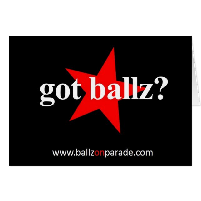 Tem Ballz? Cartão de Saudação (Frente Horizontal)