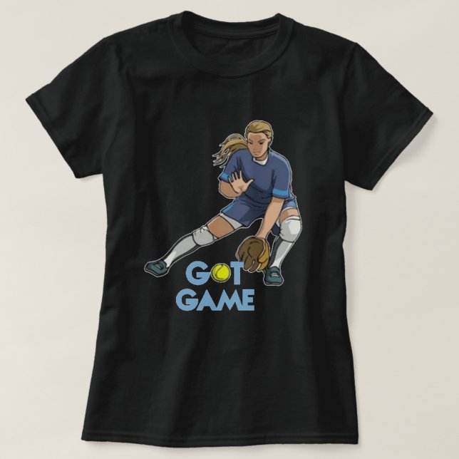 Tem Camisa De Softball De Jogo (Frente do Design)