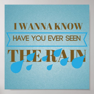 Tem você visto nunca o poster artística da chuva