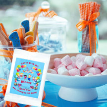 Tema Azul de Aniversário Agradecimento Infantil