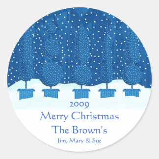 Tema Azul, Feliz Natal - Etiqueta de Vinho Persona