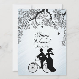 Tema Bicicleta Casamento Convite Céu Azul