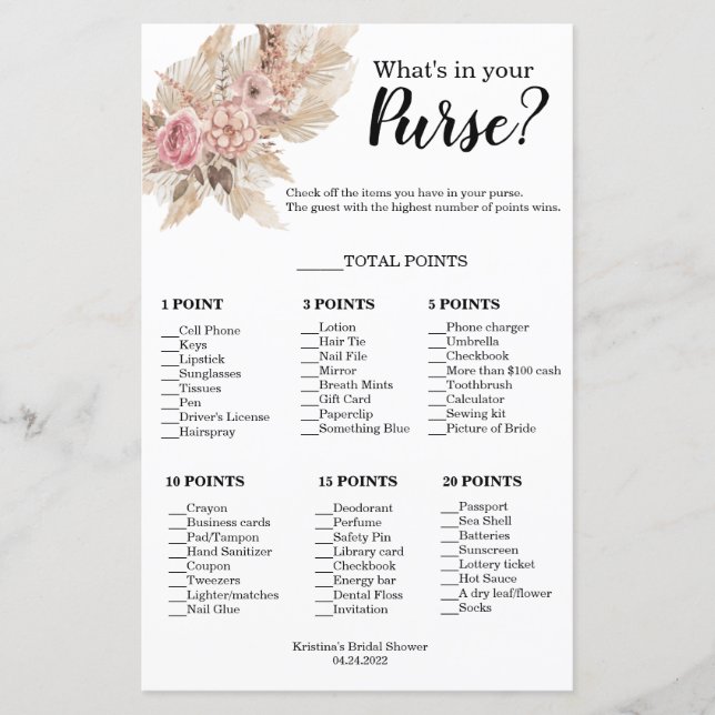 Tema Boho O que há no seu jogo de Chá (Frente)