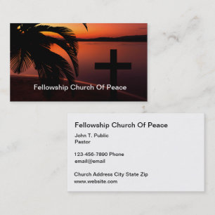 Tema Cênico da Igreja Cartões de visitas Duplos 
