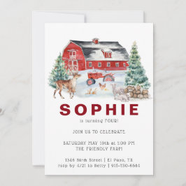 Tema da Fazenda de inverno | CONVITE DE ANIVERSÁRI