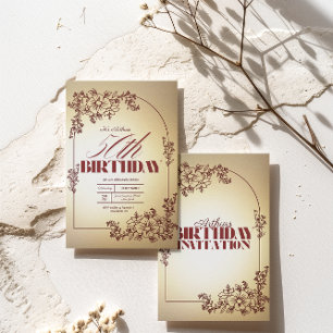 Tema da medalha de ouro do Convite de aniversário 