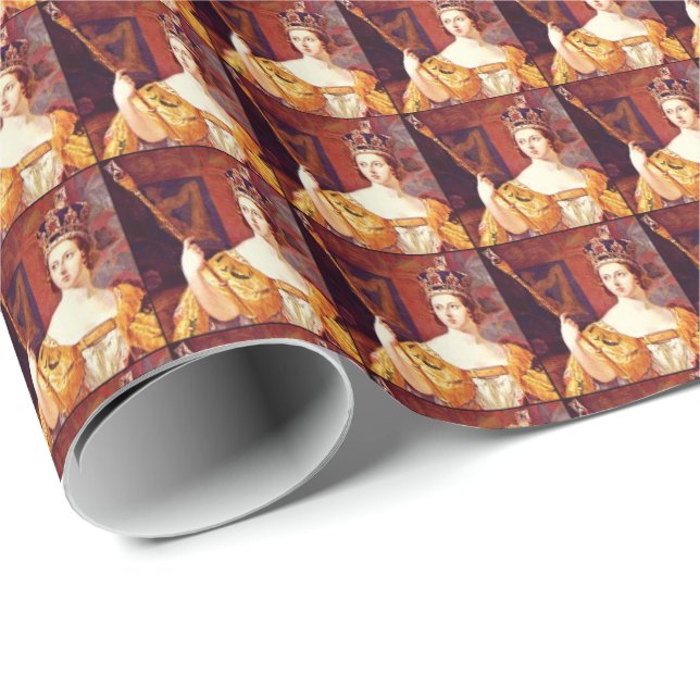 Tema da Rainha Vitória Papel de embrulho Vitoriano (Ponta do rolo)