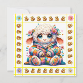 Tema de Animais Bebês Preciosos - Convite