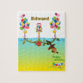 Tema de aniversário de Quebra-cabeça personalizáve