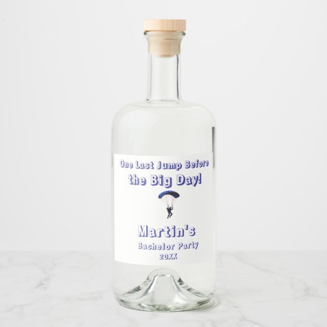 Tema de Aventura Engraçado do Partido Skydiving Ba (Frente)