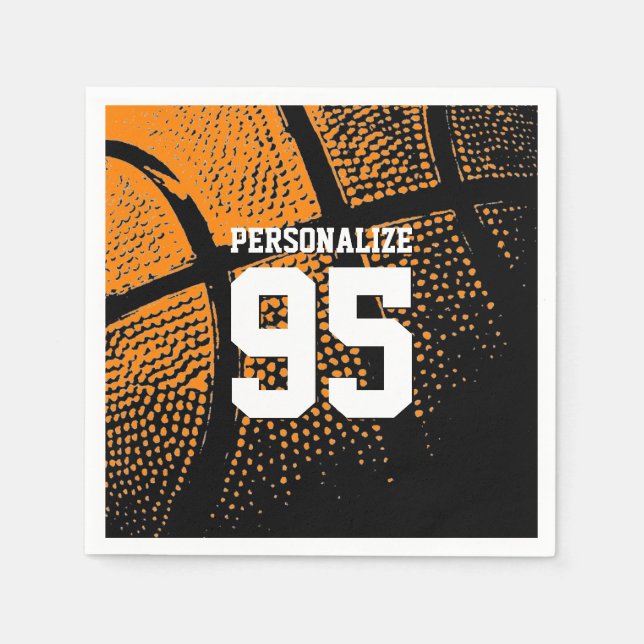 Tema de basquete personalizado guardanapos de Fest (Frente)