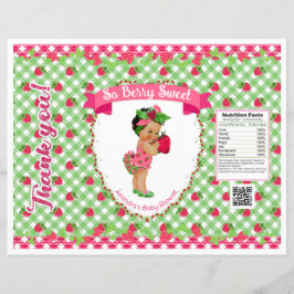 Tema de Bebê Morango Sacola de Batata Frita Gingha