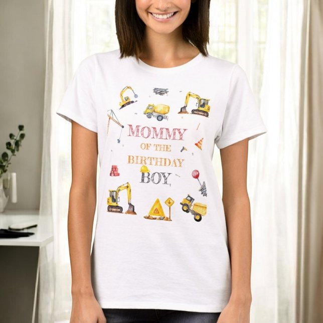 Tema de Caminhão de Construção Camiseta de Mãe par (Criador carregado)