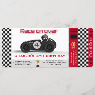 Tema de Carro de Convite de Aniversário personali