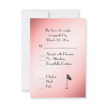 Tema de Casamento de Golfe Rosa RSVP com Seleção d