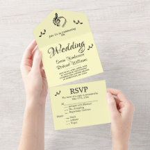 Tema de Casamento de Música Elegante Amarelo