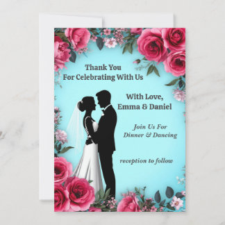 💐 Tema de Casamento de Rosa Turquesa Romântico 💐