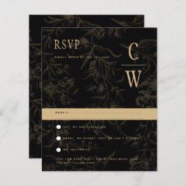 Tema de Casamento Preto Vintage Dourado Damask