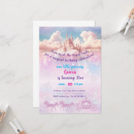 Tema de convite para pequena princesa. Festa infan