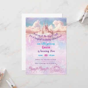 Tema de convite para pequena princesa. Festa infan