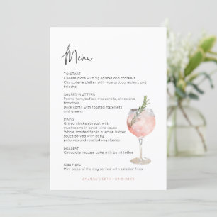 Tema de coquetel de vinho envelhecido até o Menu B