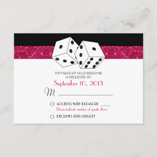 Tema de Dice de Las Vegas RSVP Faux Glitter Quente