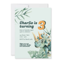 Tema de Dinossauro do Convite à Infância