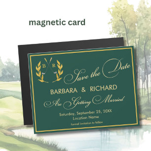 Tema de Golfe Magnético Monograma Casamento Save t