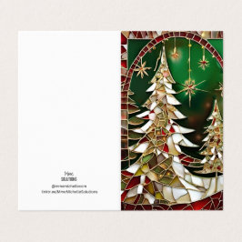 Tema de Natal Árvore Mosaico de neve vidro quebrad