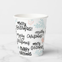 Tema de Natal Chic e Alegre Copo de Papel Personal