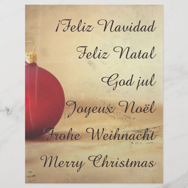 Tema de Natal com bola de Natal (Frente)