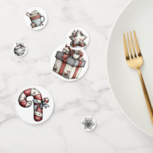 TEMA DE NATAL FERIADO VERMELHO PRATA BRANCO