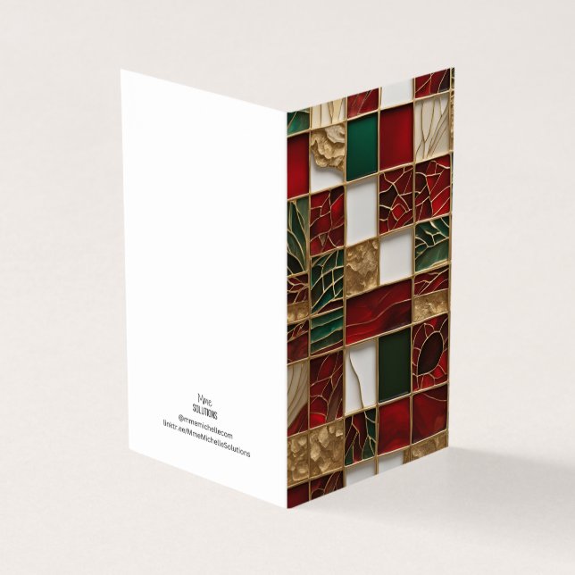 Tema de Natal Vírgula Mosaico vidro quebrado (Exterior)