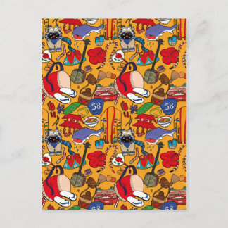 Tema de Okinawa uchina ilustração cartão postal 沖縄