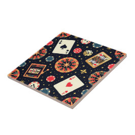 tema de padrão de cassino em preto