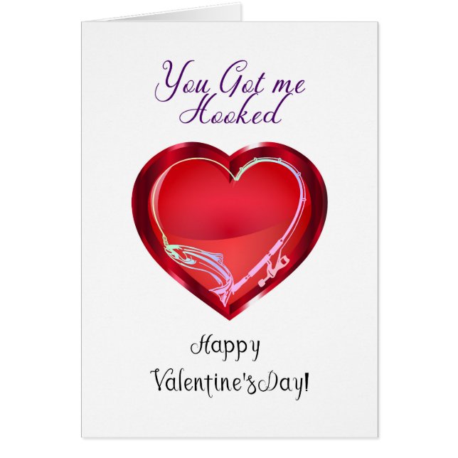 Tema De Pesca Do Cartão De namorados Você Me Engan (Frente)