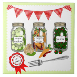 Tema de picles feitos em casa - bonito