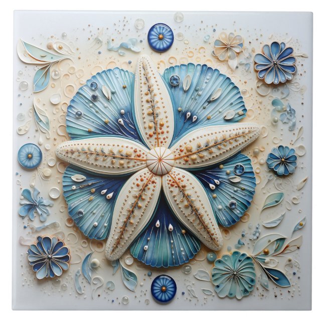 Tema de Praia Blue Starfish (Frente)