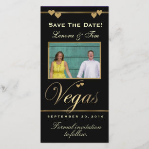Tema de Vegas salvar o cartão com fotos de data
