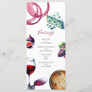 Tema de Vineração de Menus Watercolor