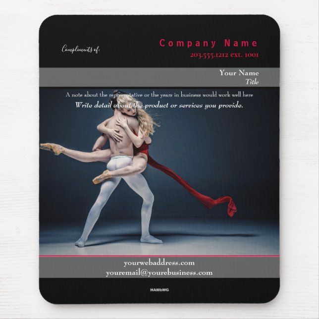 Tema do Balé do Mousepad do promocional - HAMbyWG (Frente)