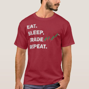 Tema do Comerciante Camisa Comer Sleep Trocar Dia