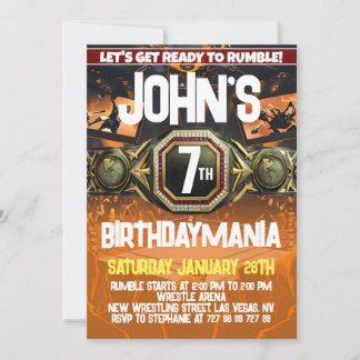 Tema do Convite de aniversário luta