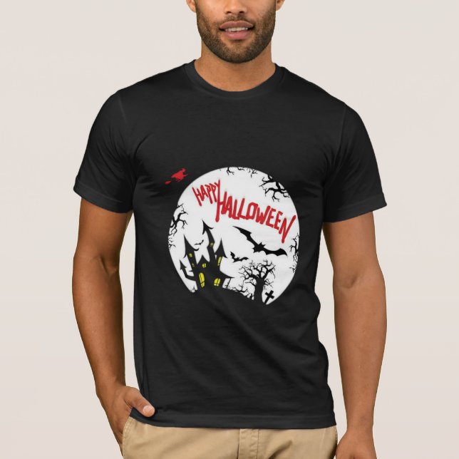 Tema do Dia das Bruxas da Imagem da Camisa (Frente)