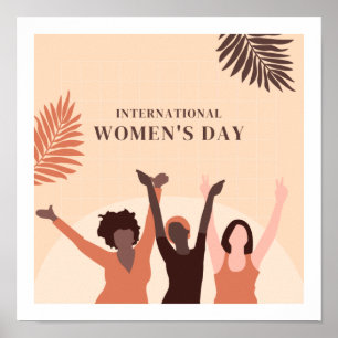 Tema do Dia das Mulheres Design Fofo Poster