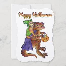 Tema do Dinossauro de Convite para Festas de Hallo